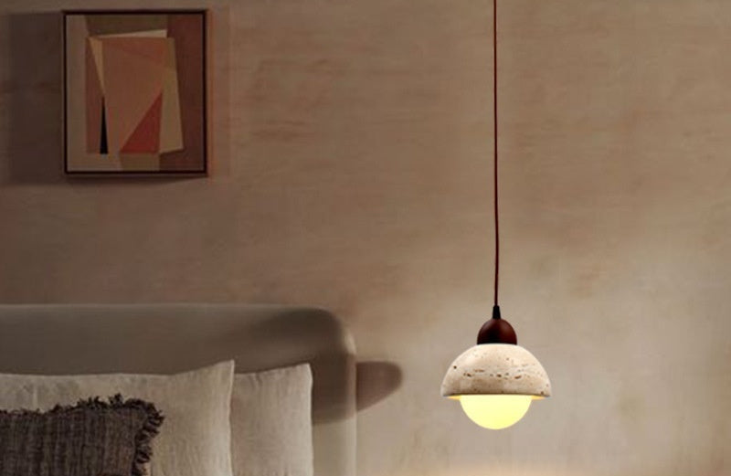 Bedside Hanging Lights - Marble and Concrete Style