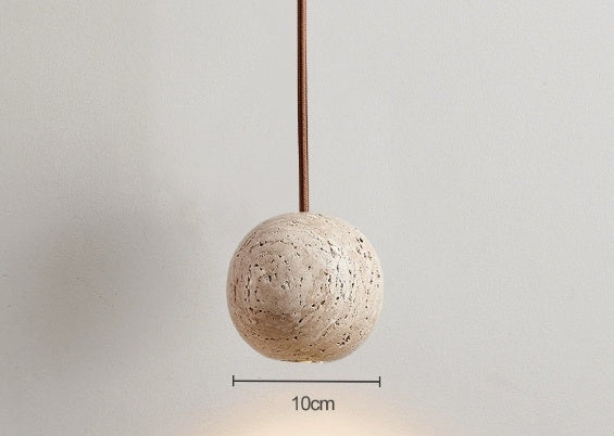 Bedside Wire Pendant Lights - Marble and Concrete Style