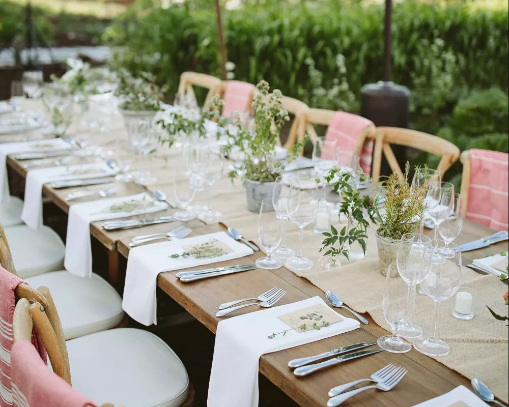 Beige Bohemian Wedding Table Runner