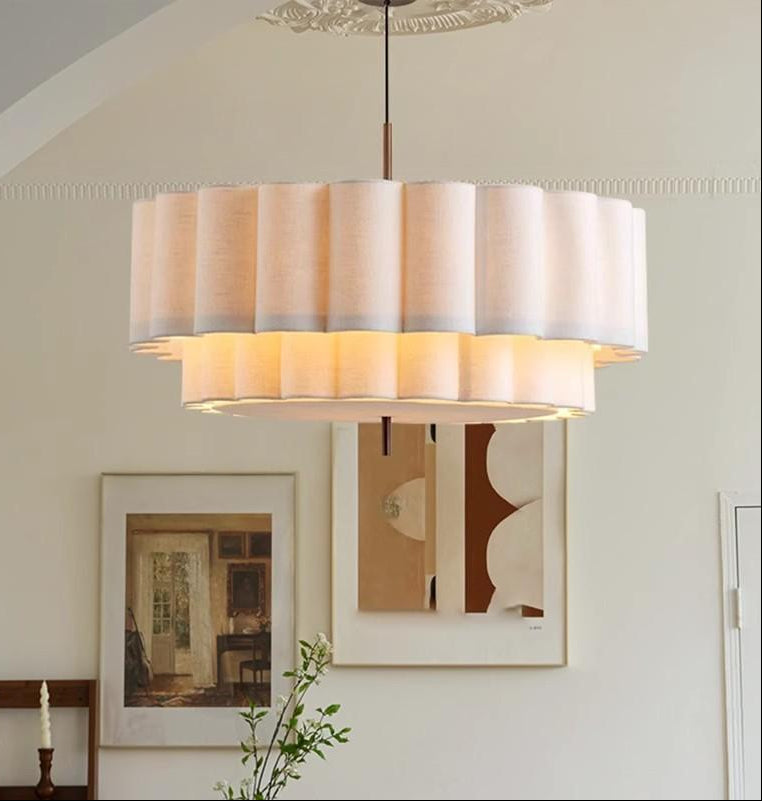 Beige Boho Chandelier Light Fixture