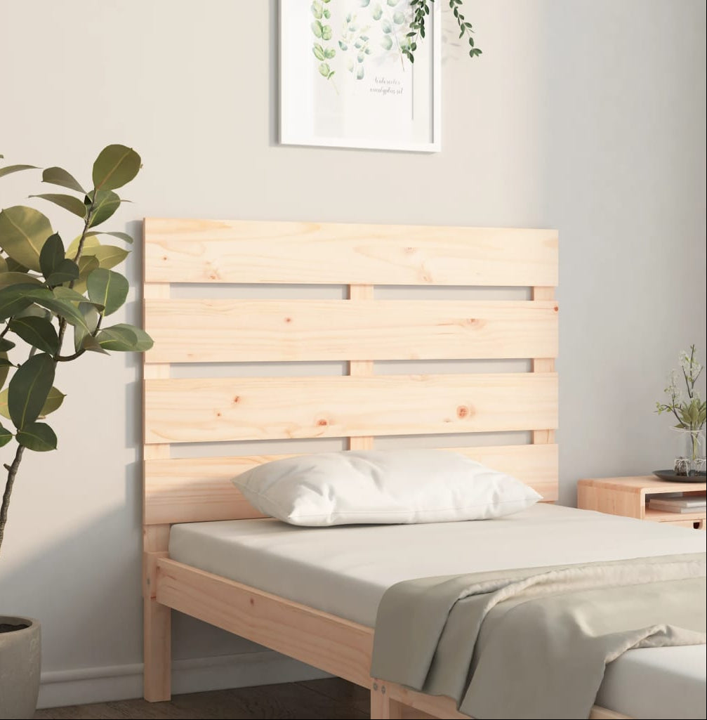 Beige Wood Headboard for Small Double Bed Size