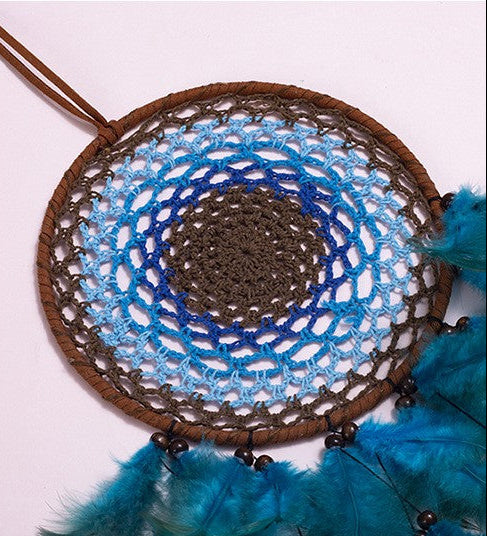 Blue Feather Dreamcatcher boho
