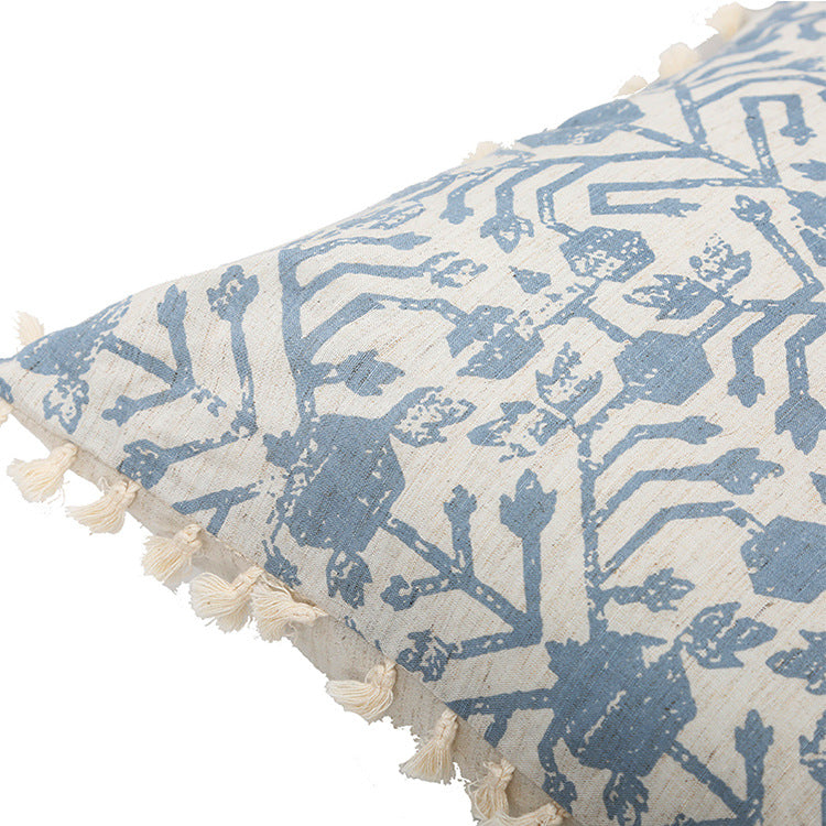 Blue Woven Cushion Covers