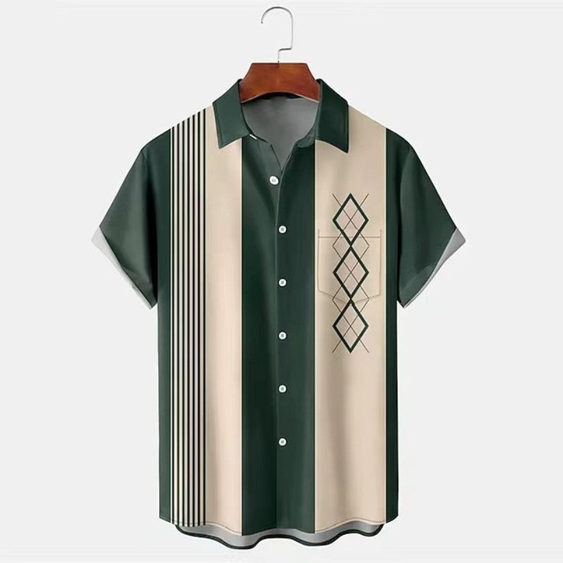 mens Bohemian Button Up Shirt for Men