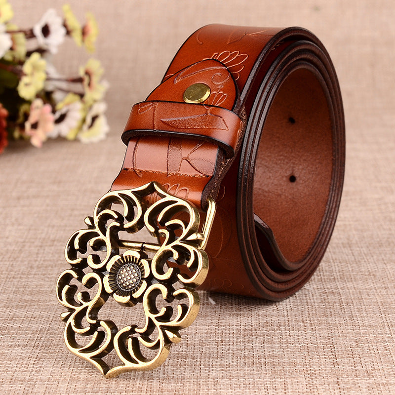 Bohemian Flower Buckle Belts