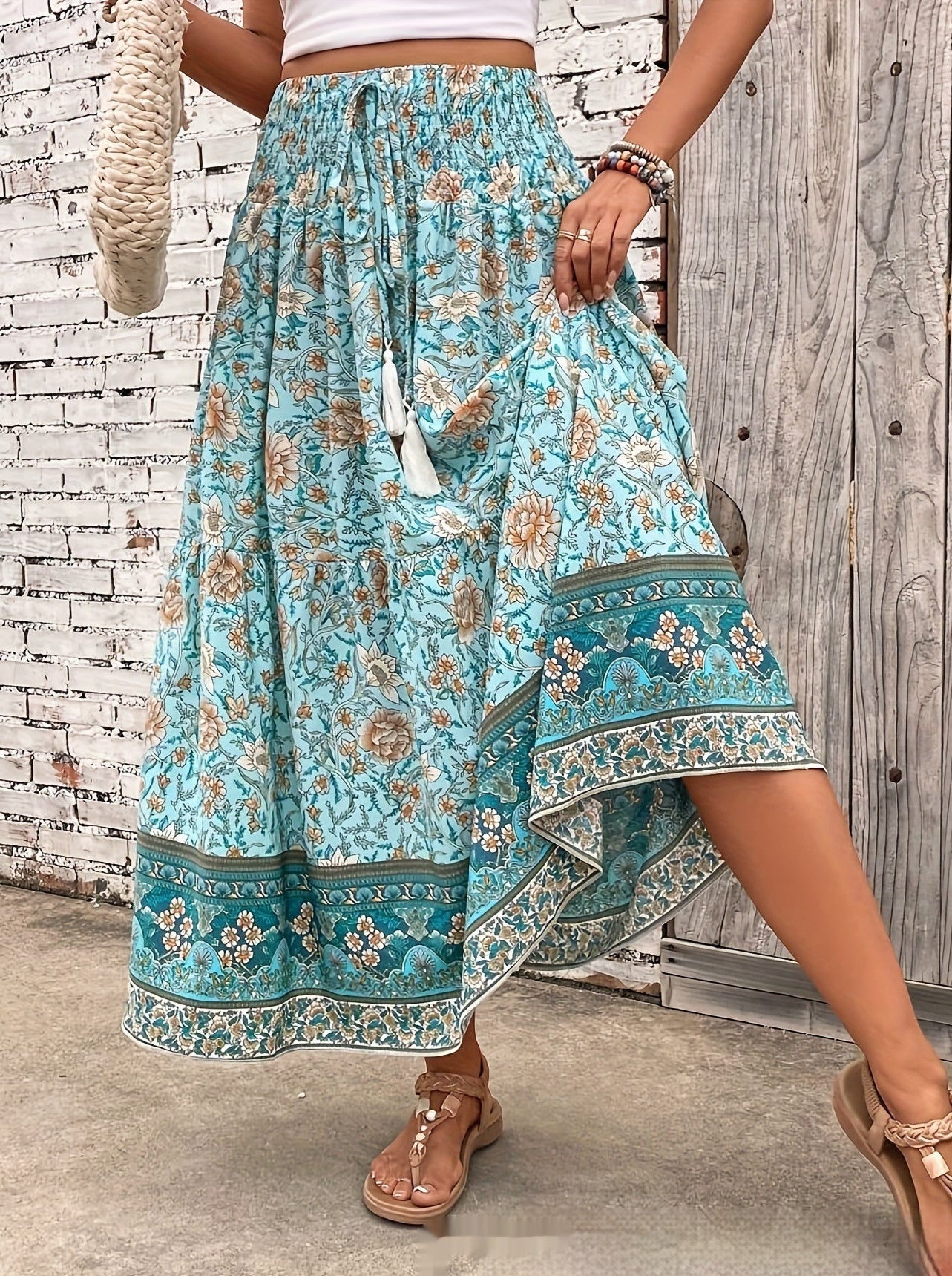 Bohemian Pattern Long Skirt