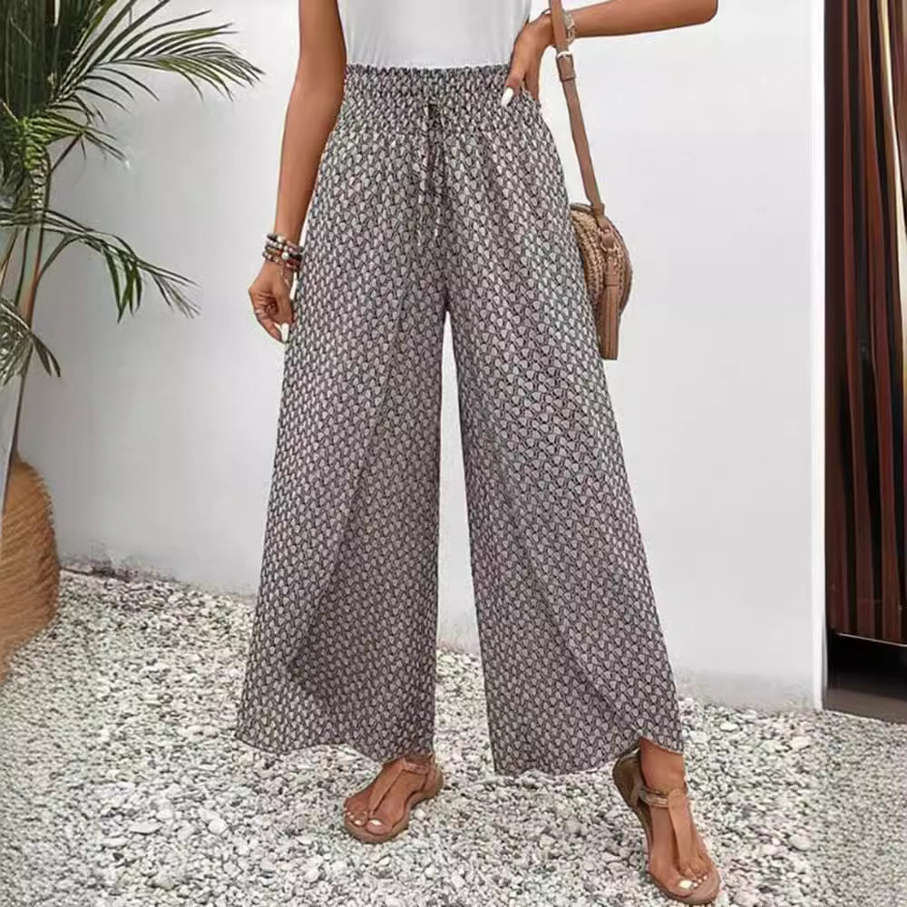 Bohemian Print Casual Trousers for Women