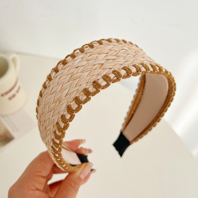 Bohemian Rattan Woven Straw Hairband