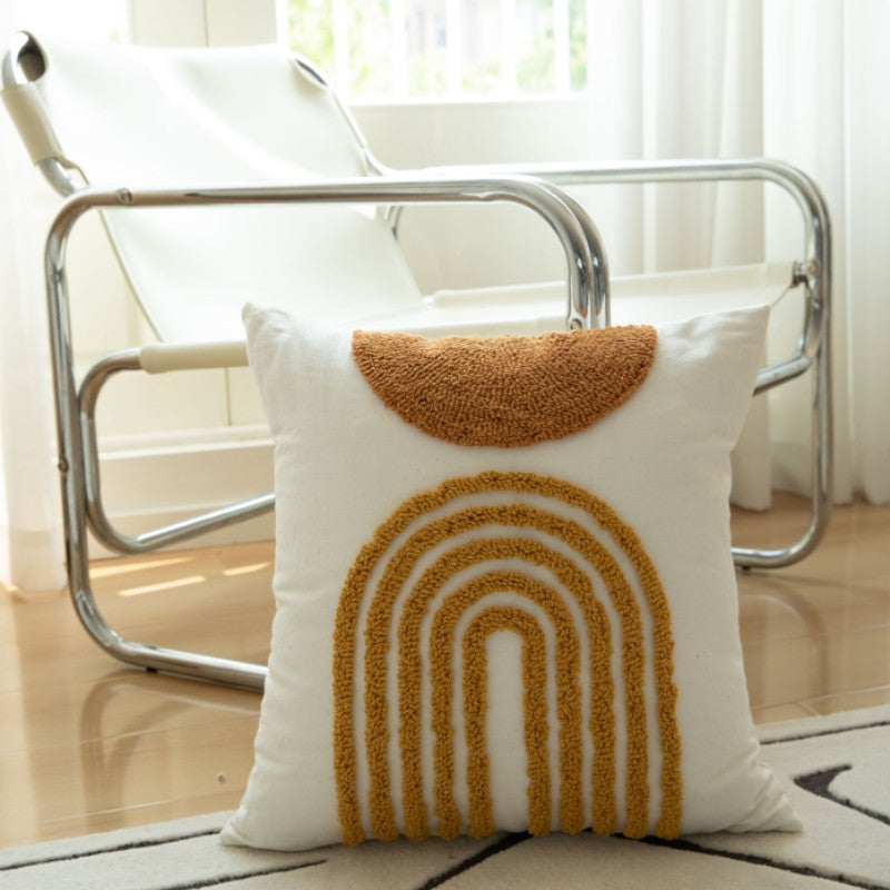 Bohemian Yellow Pillow Covers With Tassels