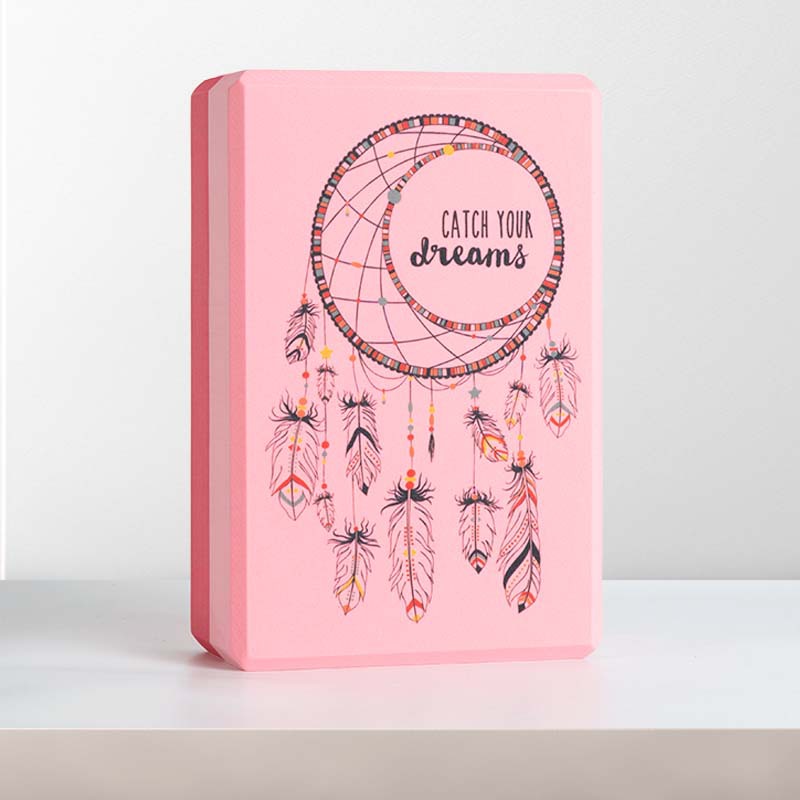 Bohemian Yoga Bricks with Dreamcatcher Prints