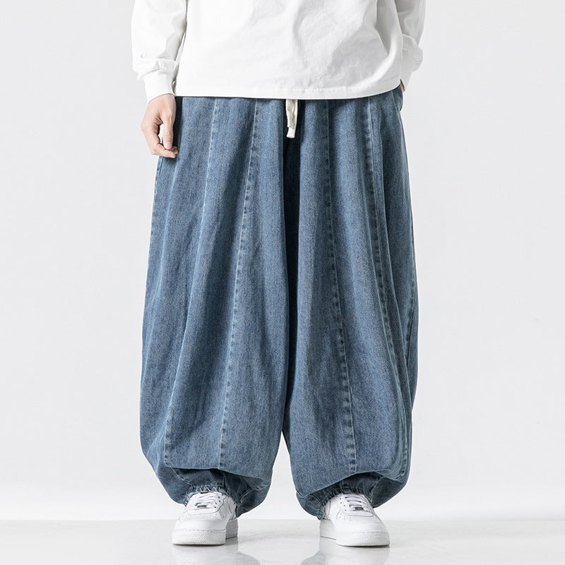 Boho Baggy Harem Denim Pants for Men