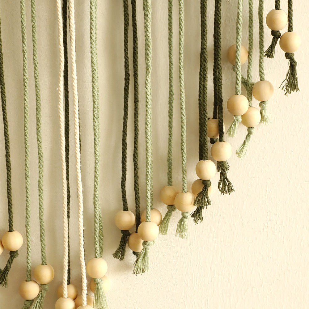 Boho Bead Fringe Macrame Hanging