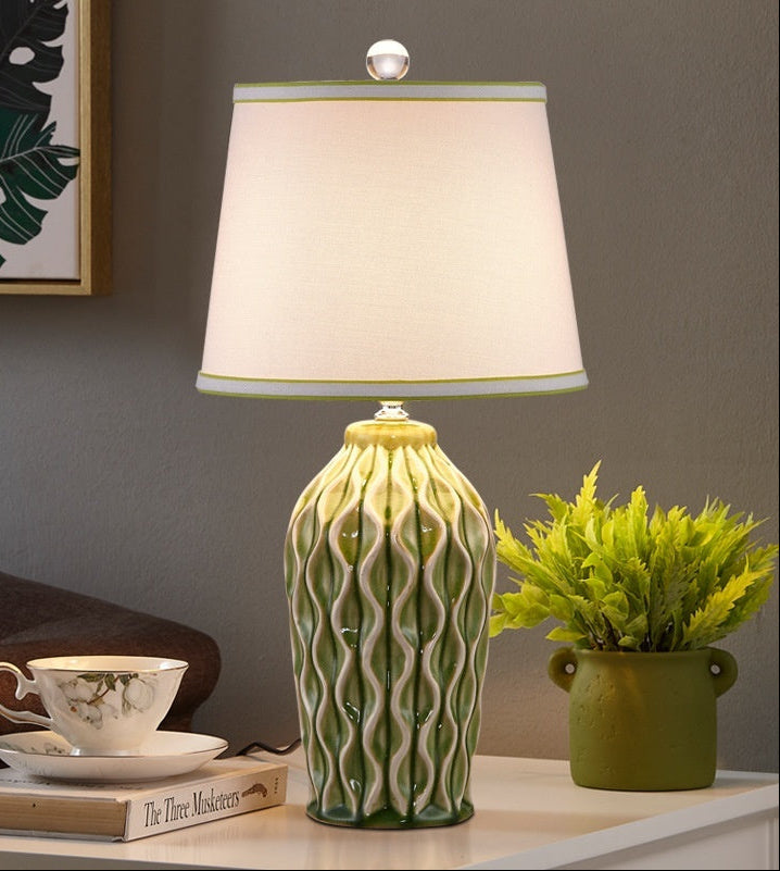 green Boho Bedroom Bedside Lamp