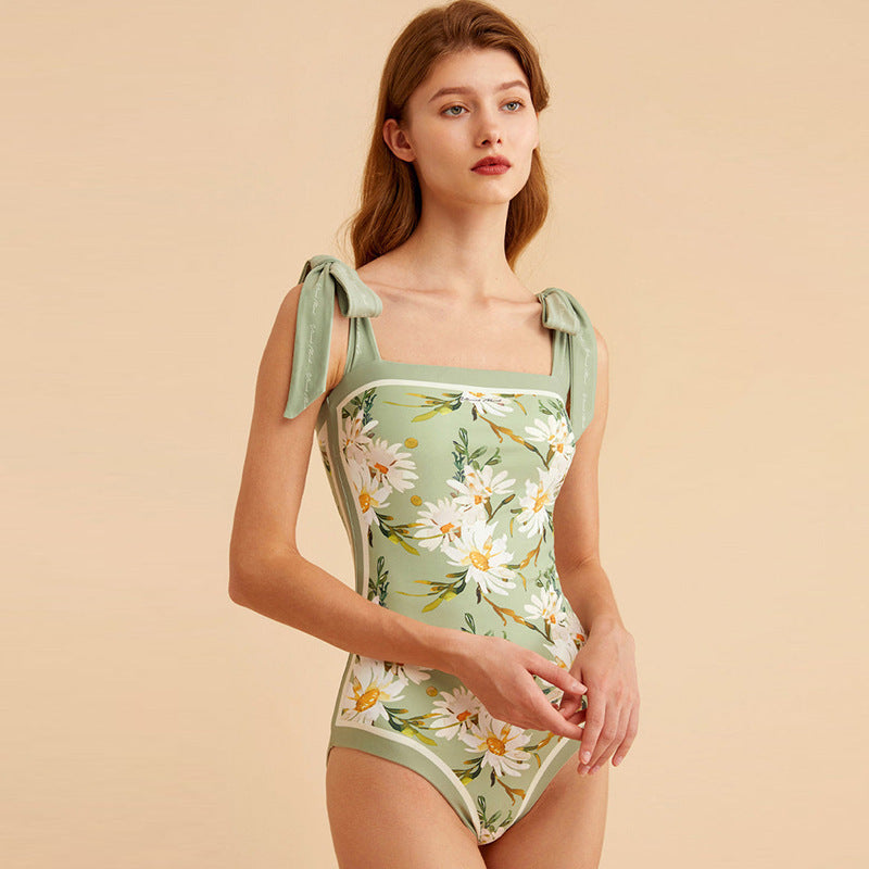 Boho Chic Flower One Piece Bathing Suit for Women