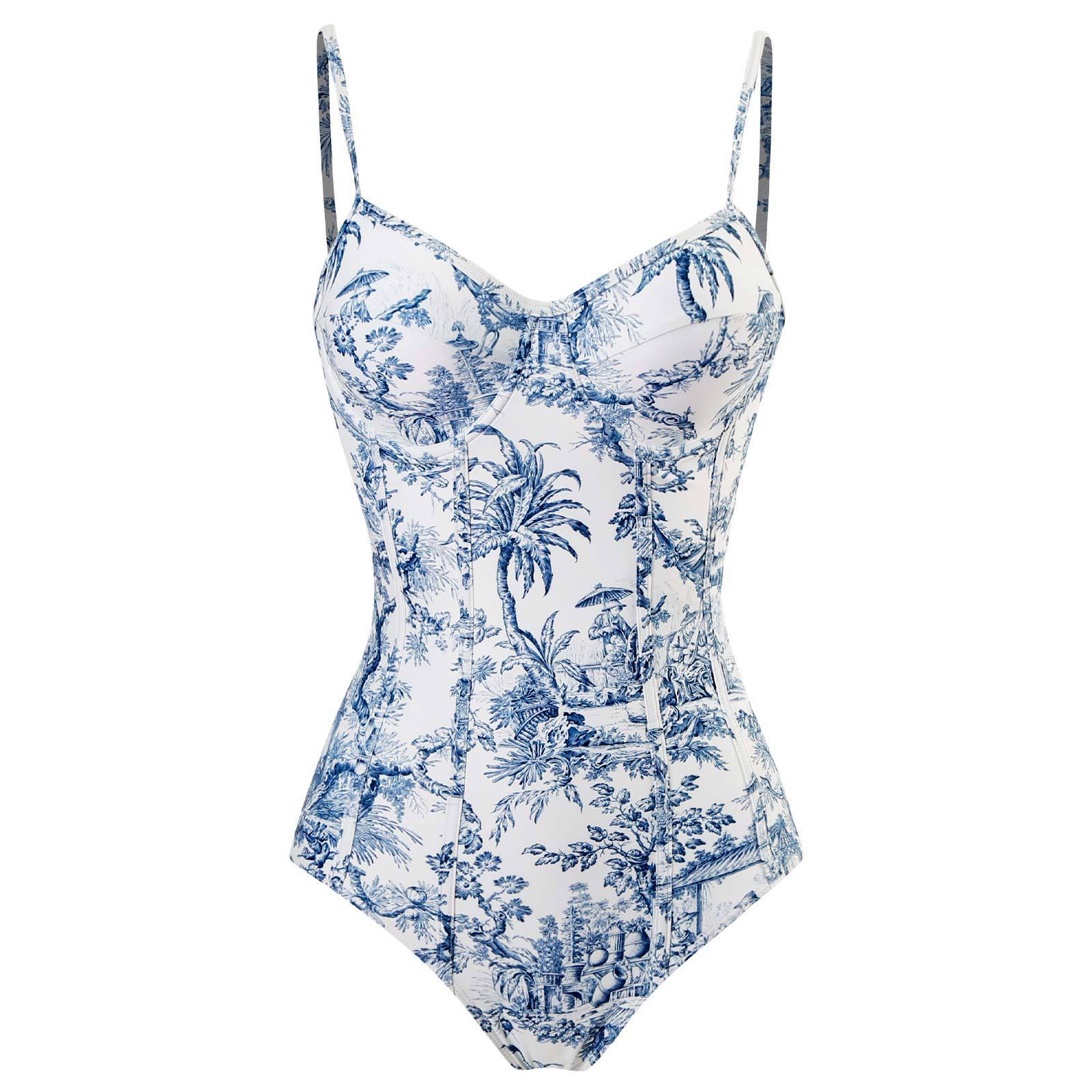 Boho Chic One Piece Swimwear and Skirt Cover Up Set