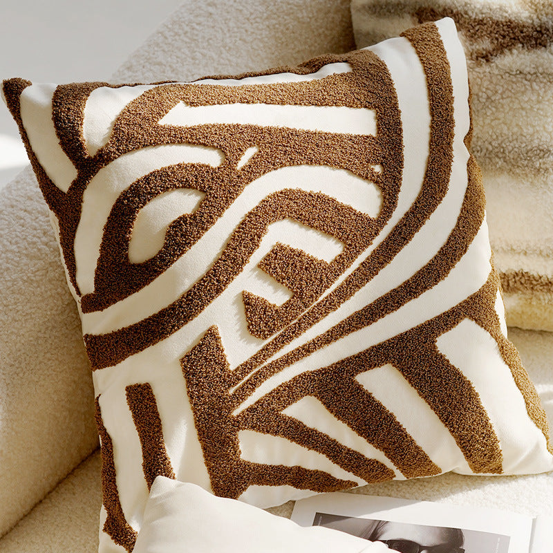 Boho Chic PillowCovers in Beige and Brown