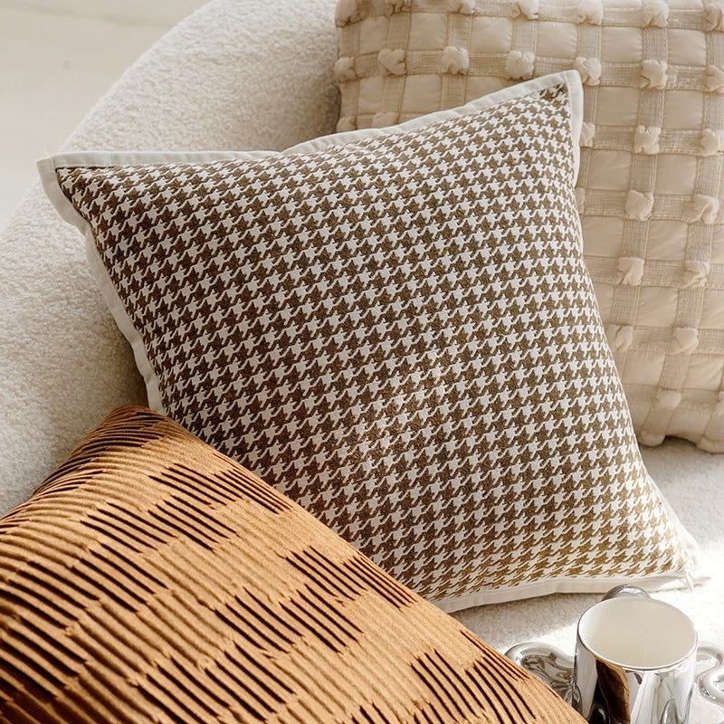 Boho Chic Pillow Cover in Beige and Brown