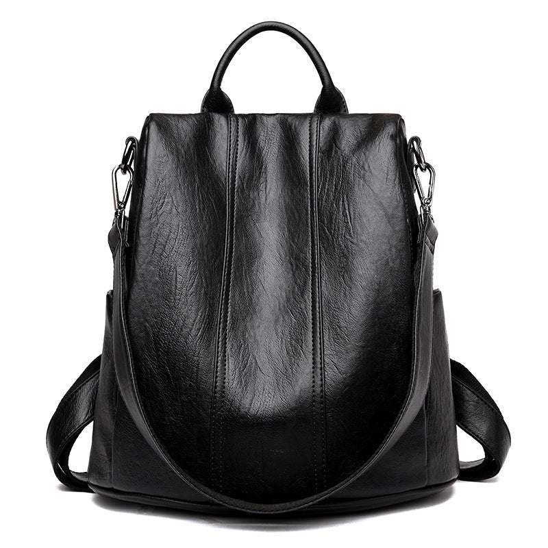 black Boho Chic Vegan Leather Backpack