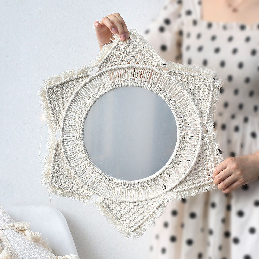 Boho Crocheted Mirror