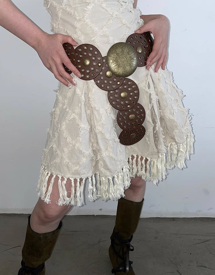 Vintage Boho Disc Belt for Women