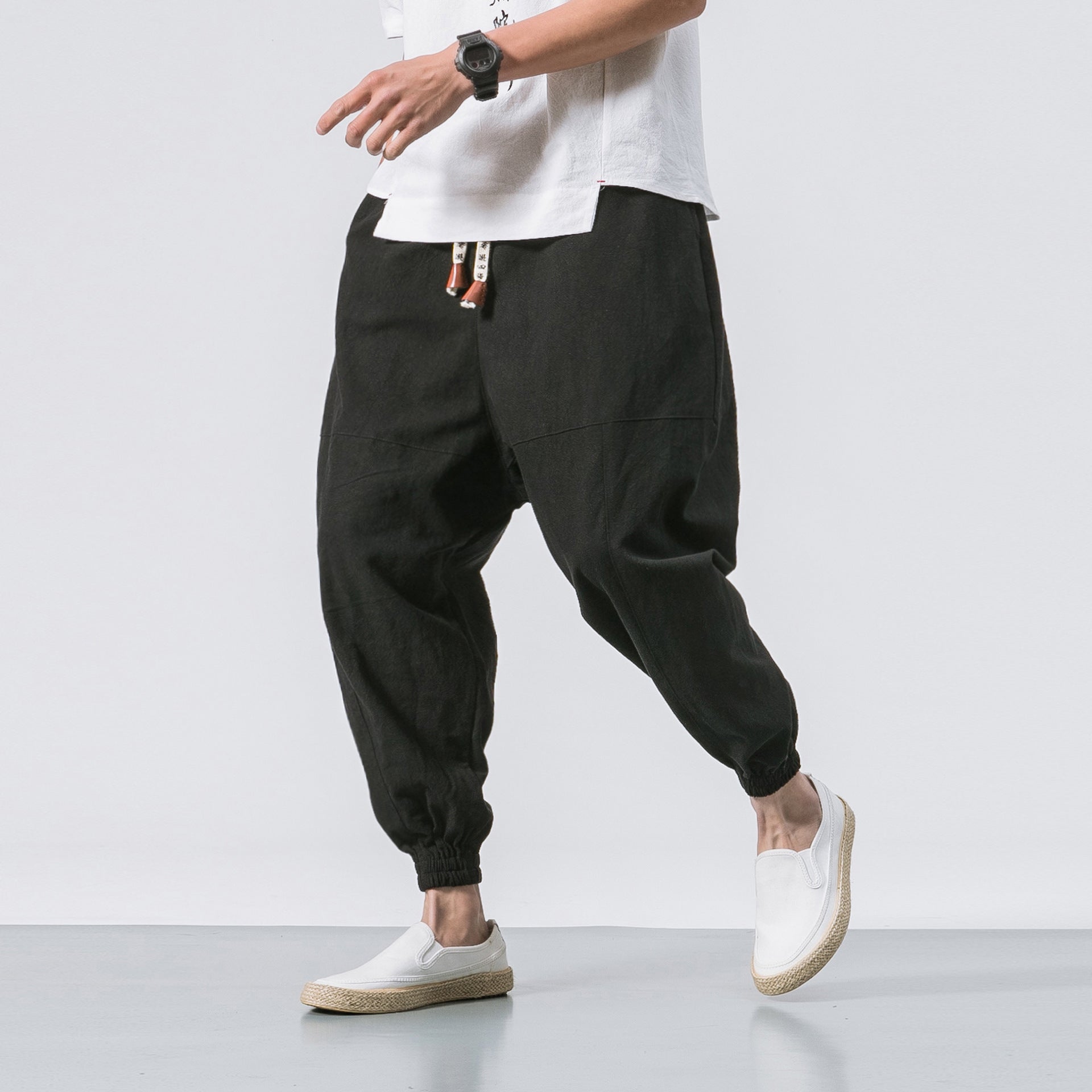 Casual Boho Drawstring Pants