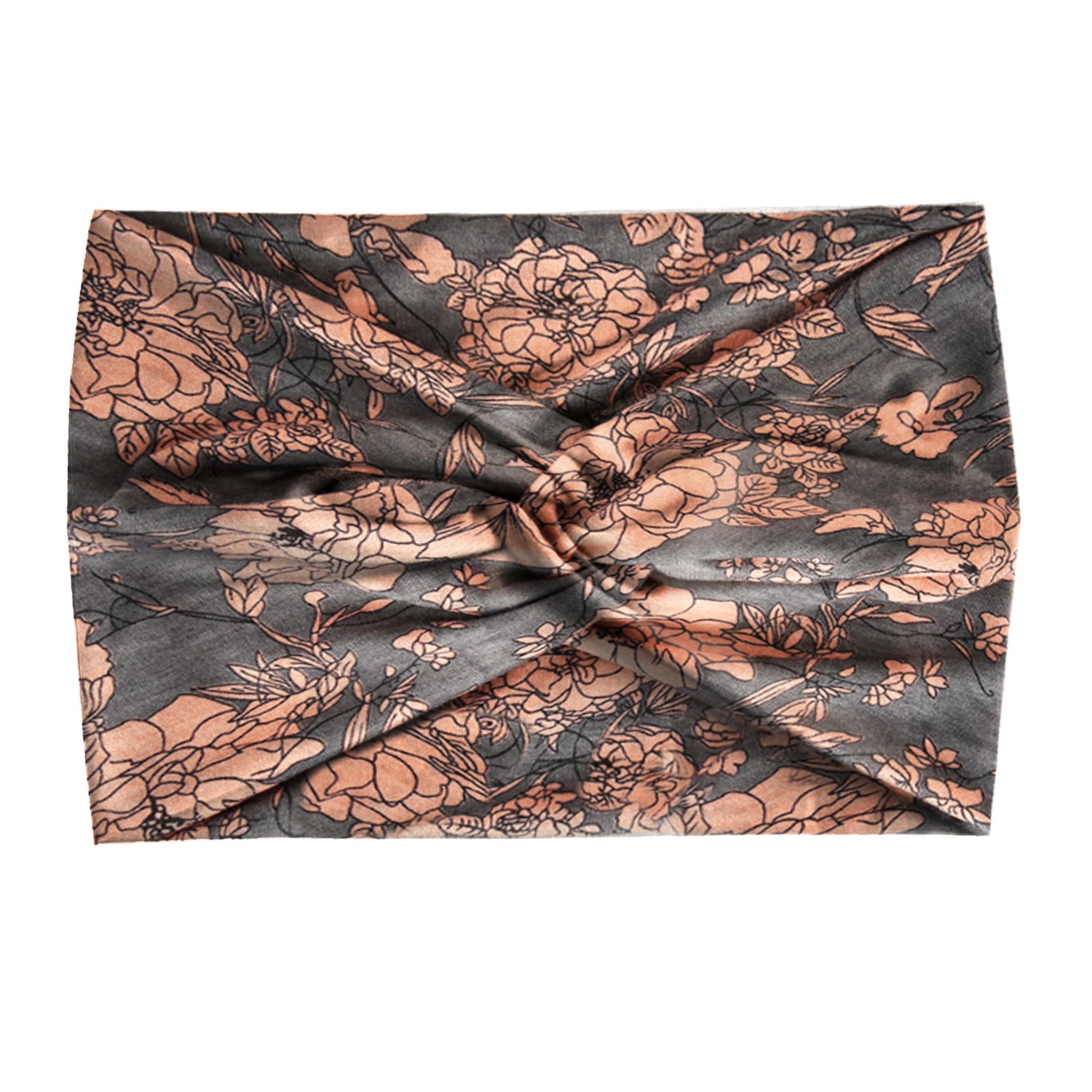 Floral patterned headband on a white background