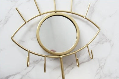 Boho Eye Jewelry Stand with Mirror