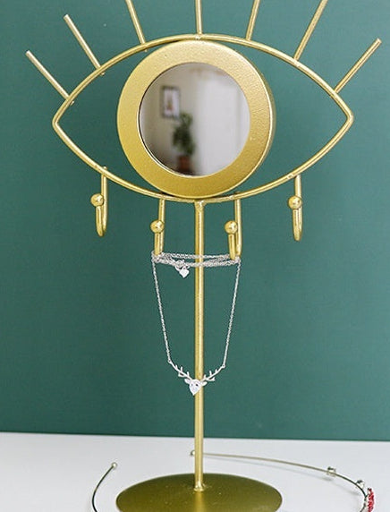 Boho Eye Jewelry Stand with Mirror