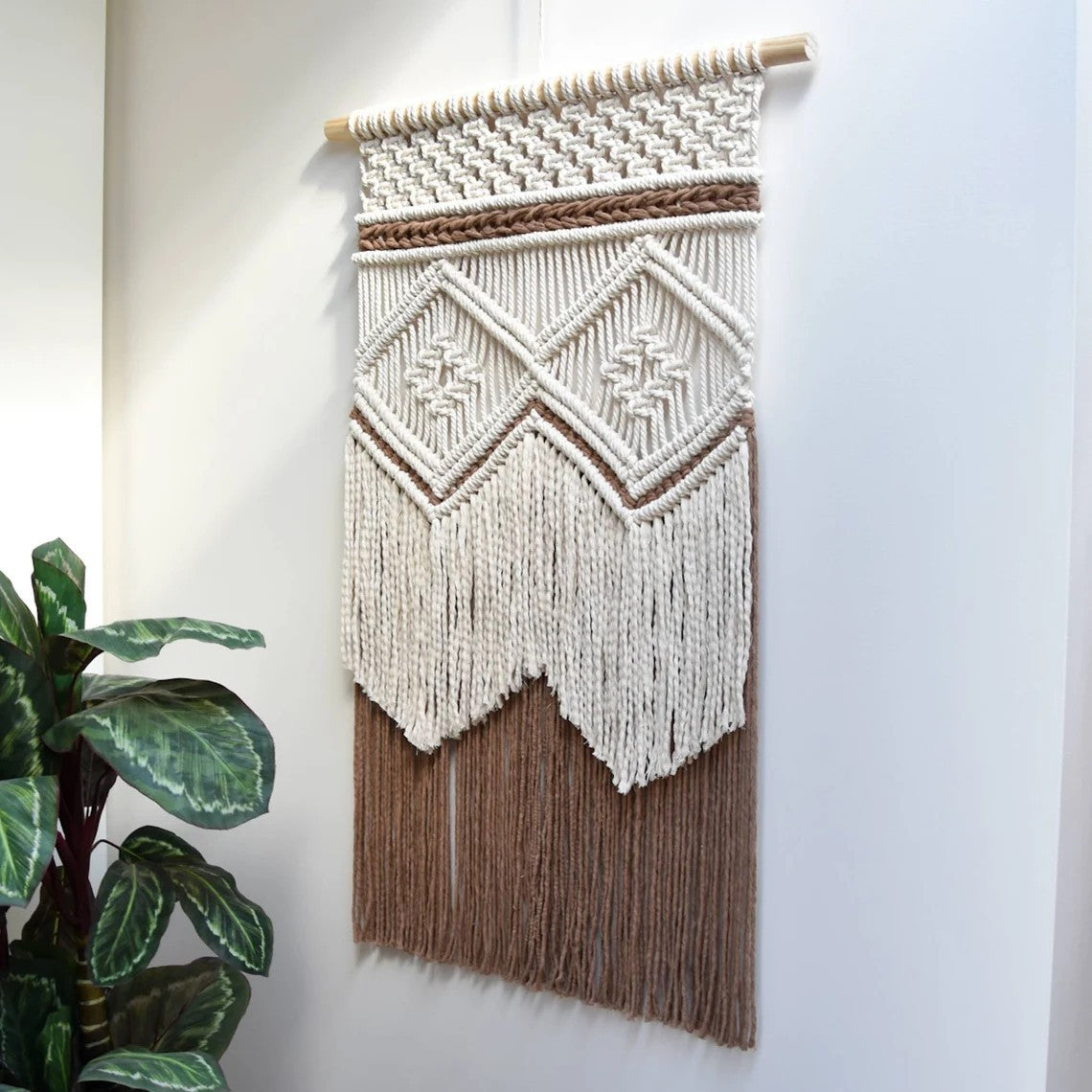 Boho Geometric Fringe Macrame Wall Hangings