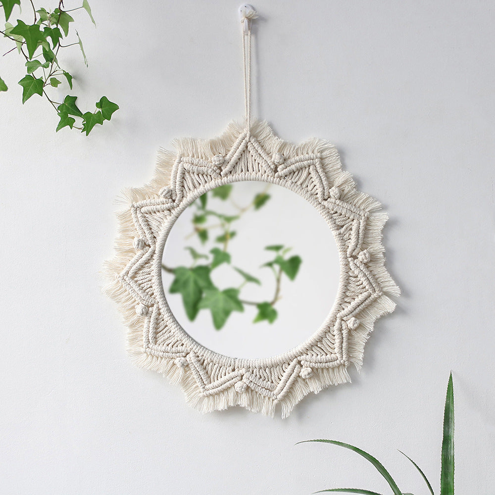 Boho Hanging Crochet Mirror