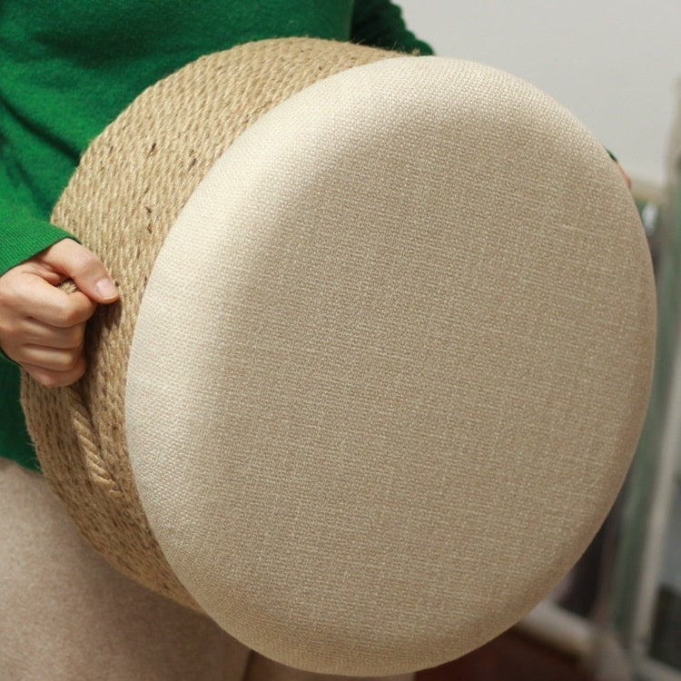 Boho Hemp Rope Round Ottomans