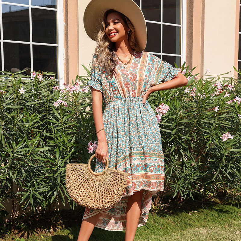 Boho High Waist Dress