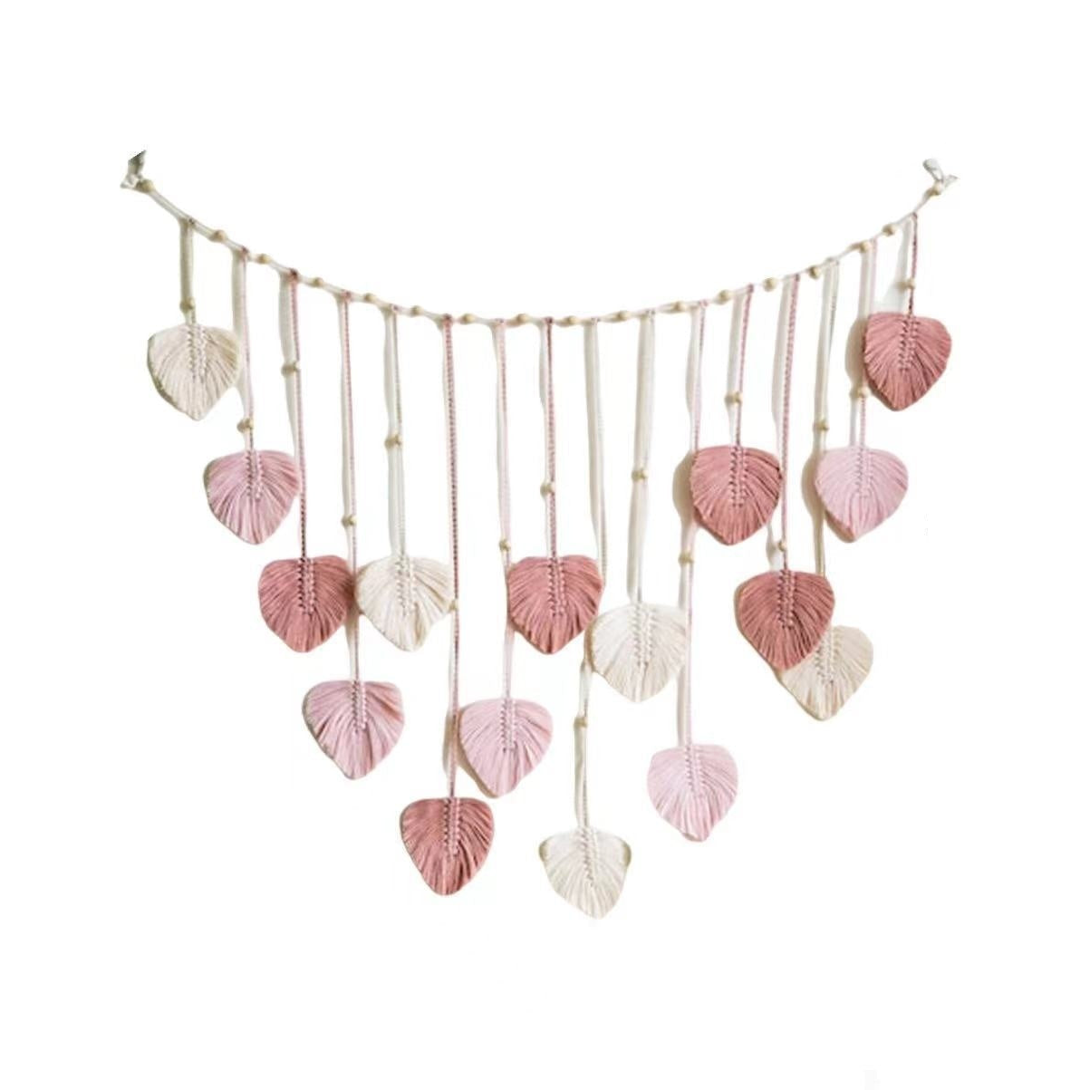 Boho Macrame Wall Hanging with Leaves