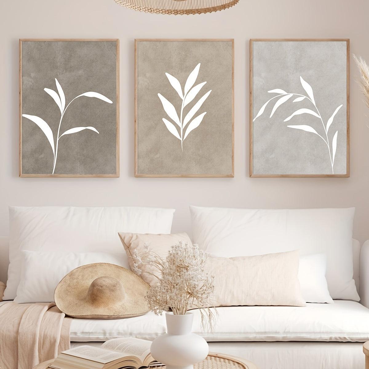 Boho Painting Posters with Plant Designs Set