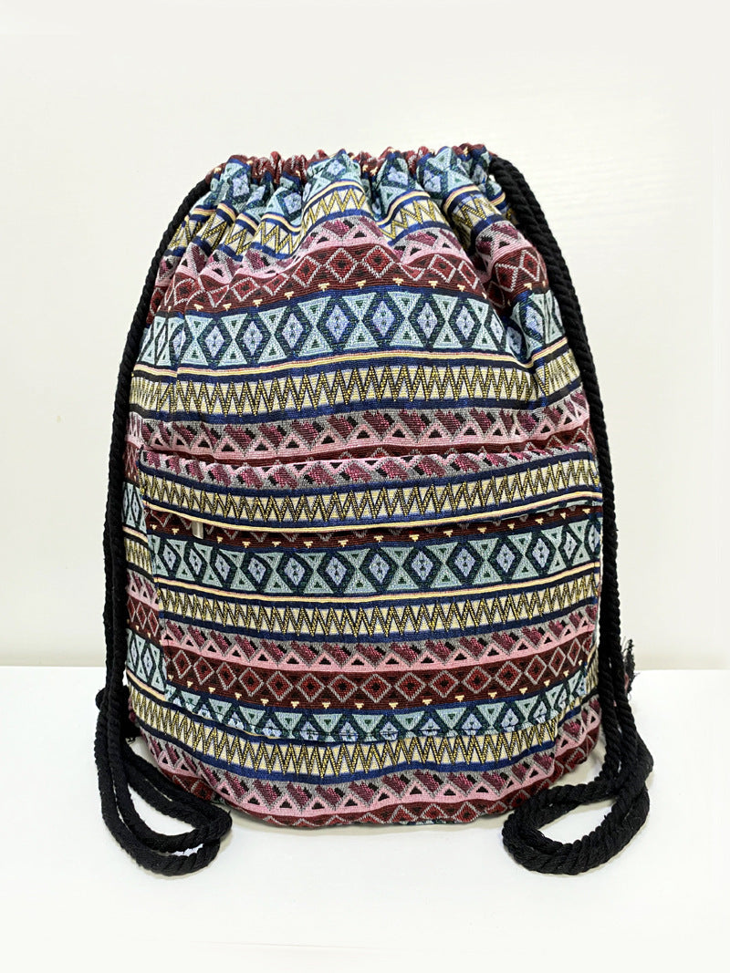 colorful Boho Pattern Drawstring Backpack