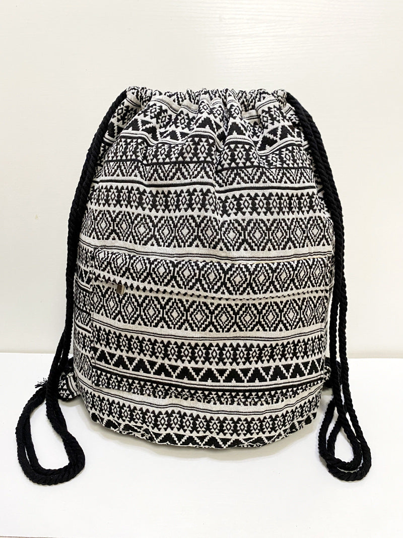 Boho Pattern Drawstring Backpack