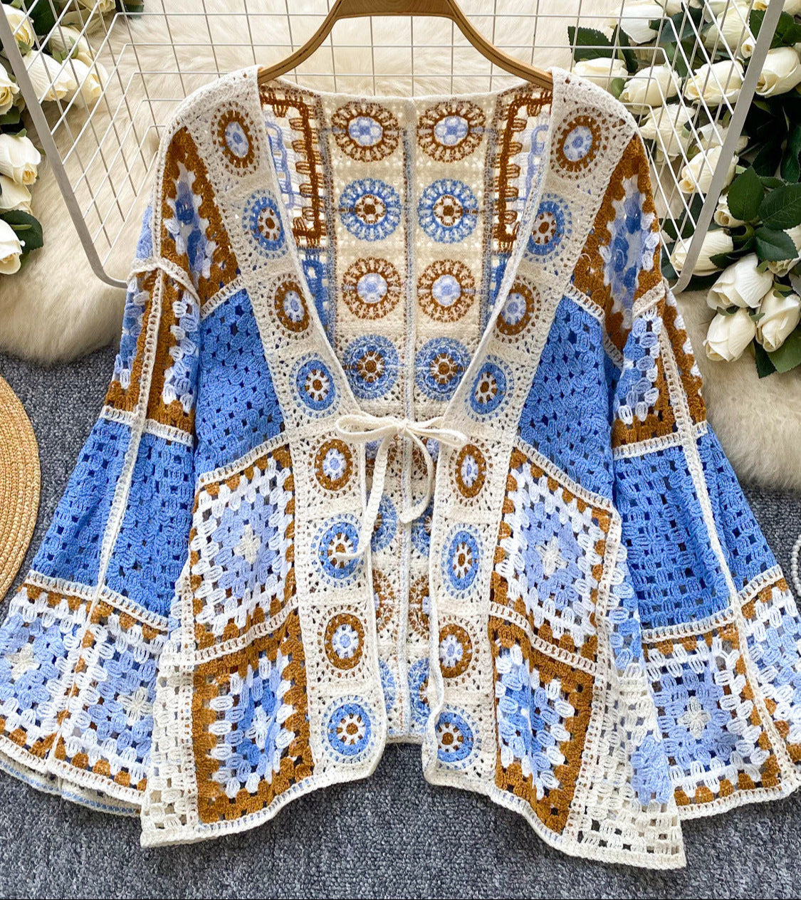 Boho Patterned Long Cardigan