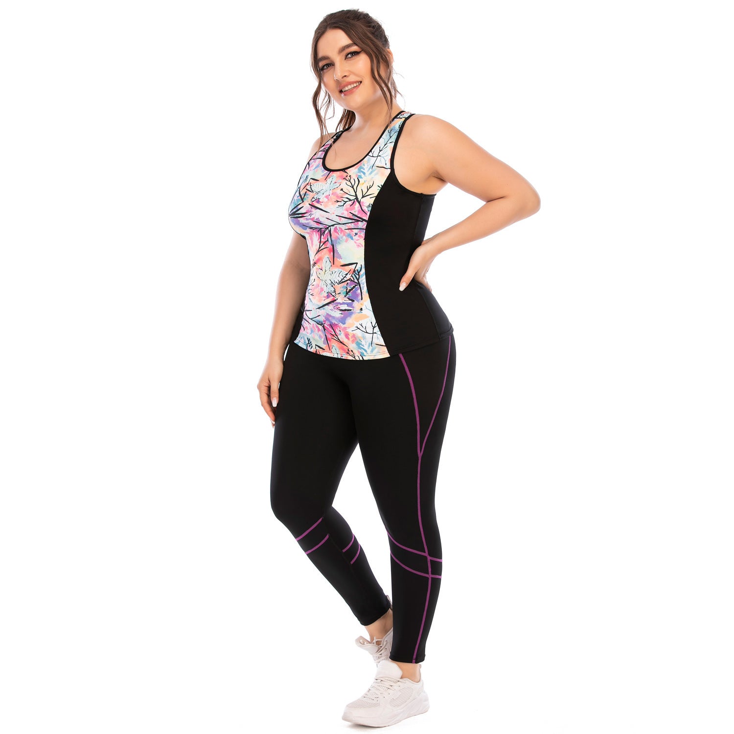 Boho Print Yoga Clothing for Plus Size Women