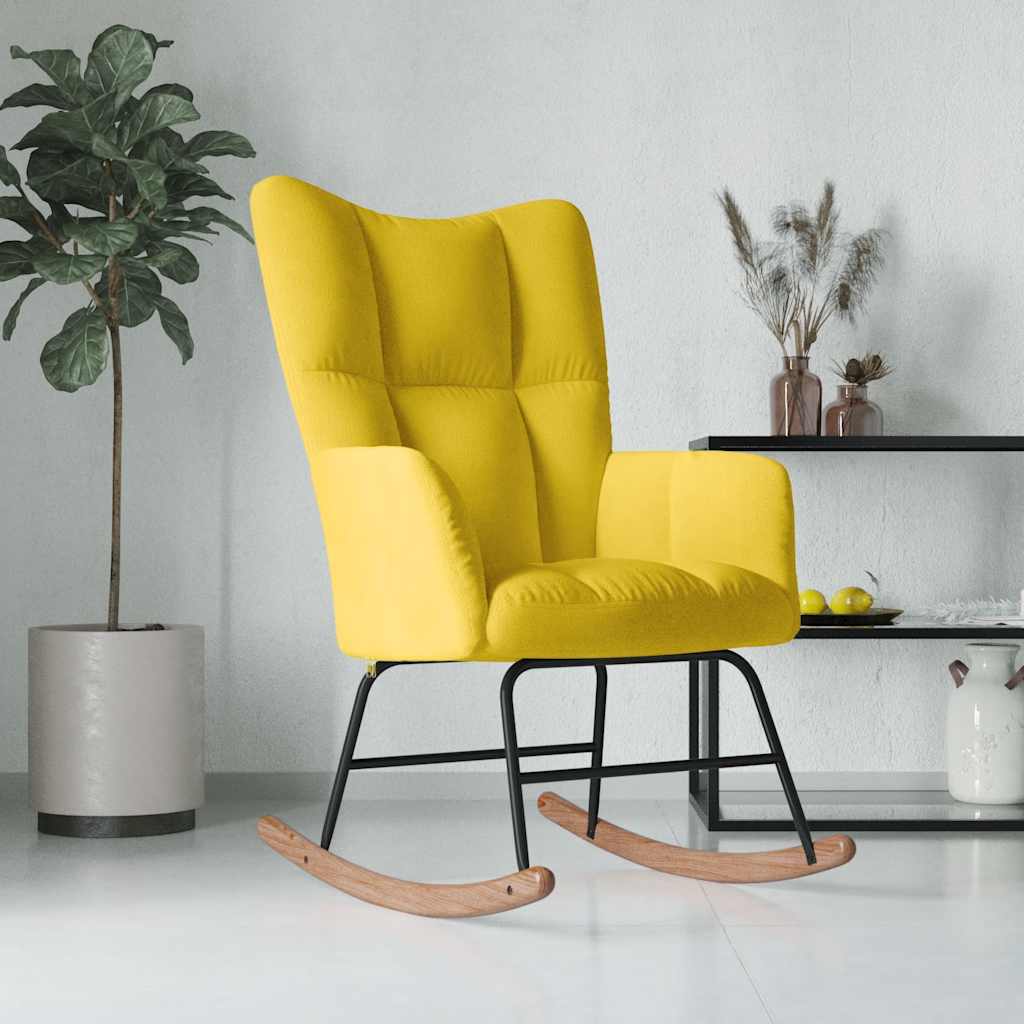 yellow Boho Rocking Armchair