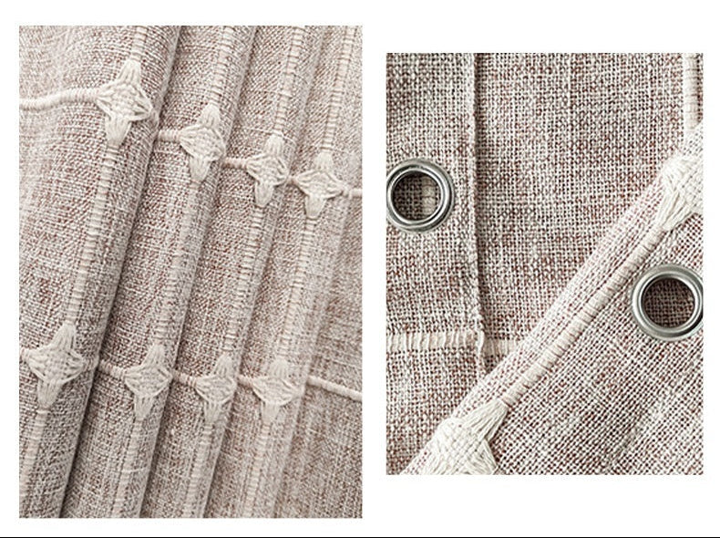 Textured fabric with stitching details and product name 'Taiji' on a white background