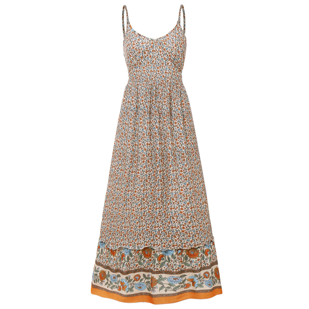 Floral patterned dress on a white background