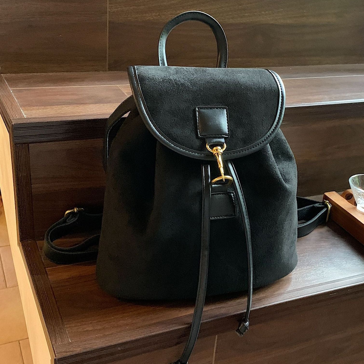 Boho Suede Backpack Bag