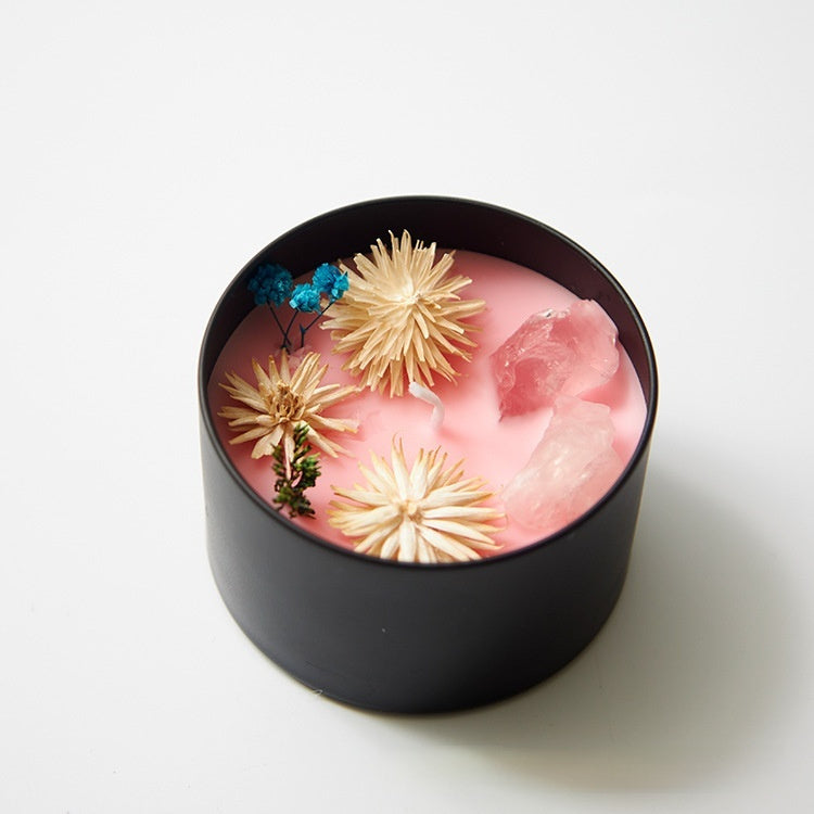 Boho Tin Candle floral 