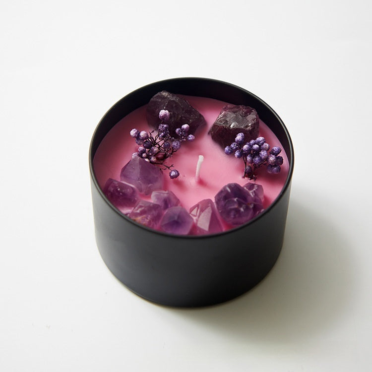 Boho Tin Candle pink