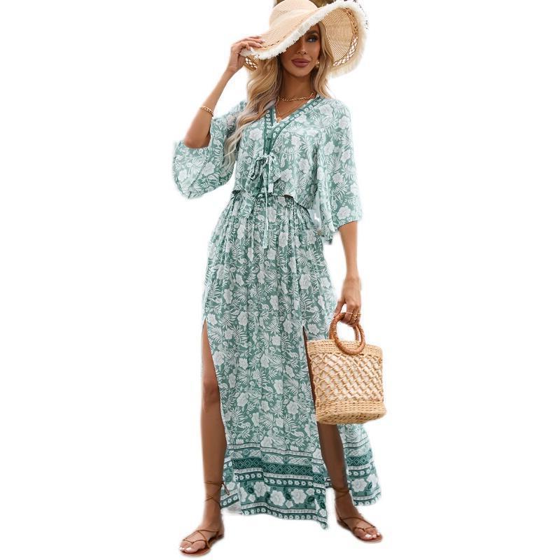 Boho Top Skirt Two Piece Set Co Ord