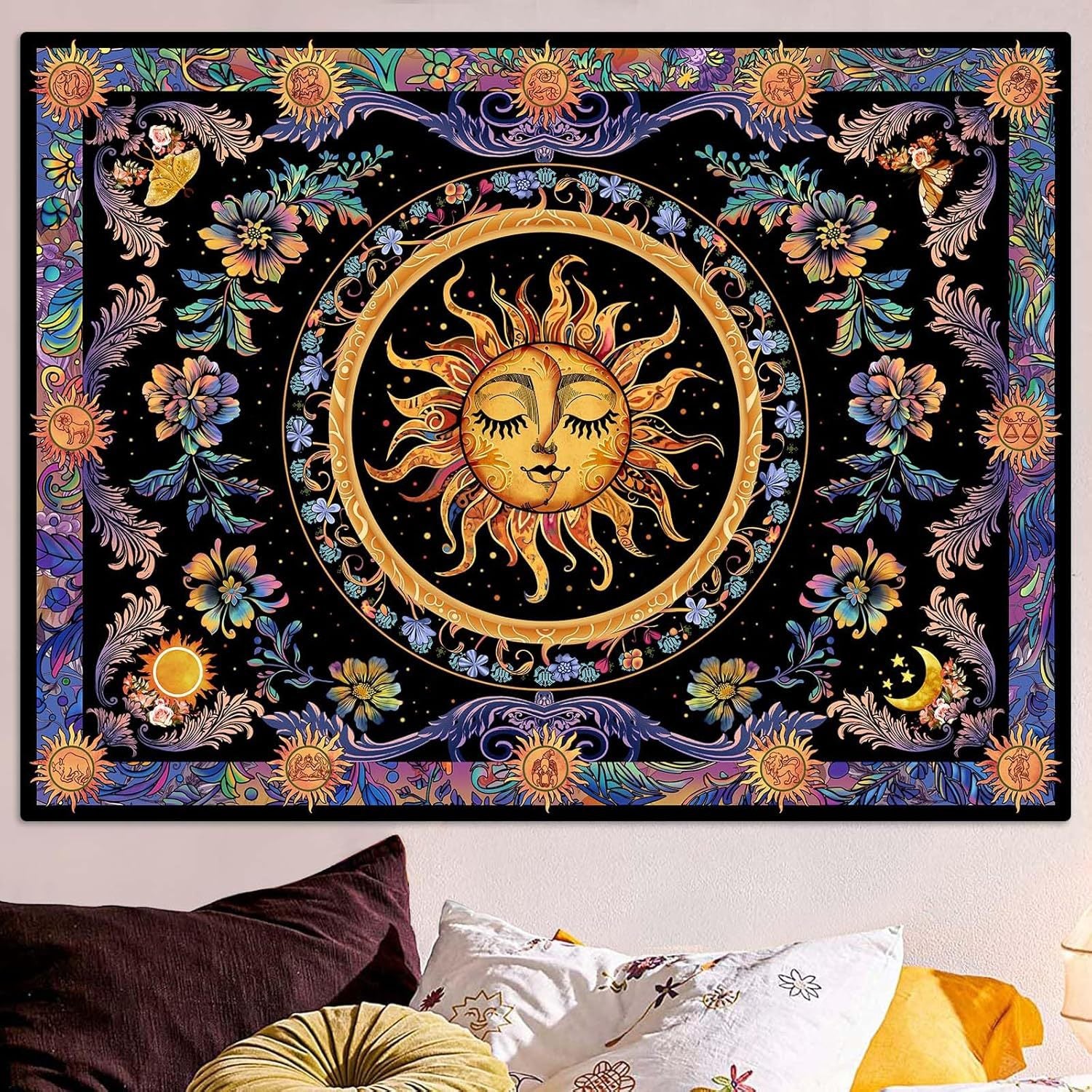sun Boho Wall Tapestry