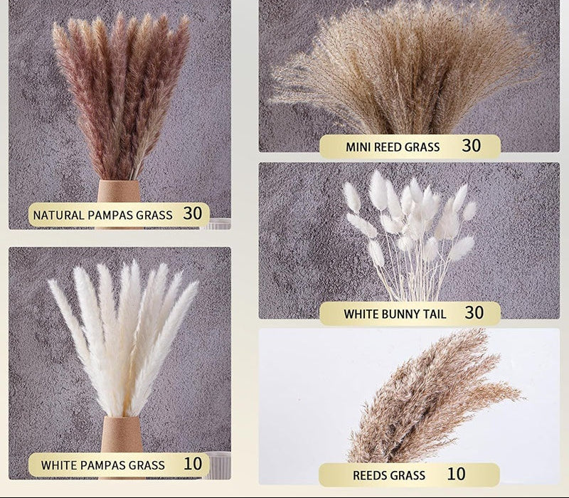 Pampas Grass Boho Wedding Decor Bouquet Set