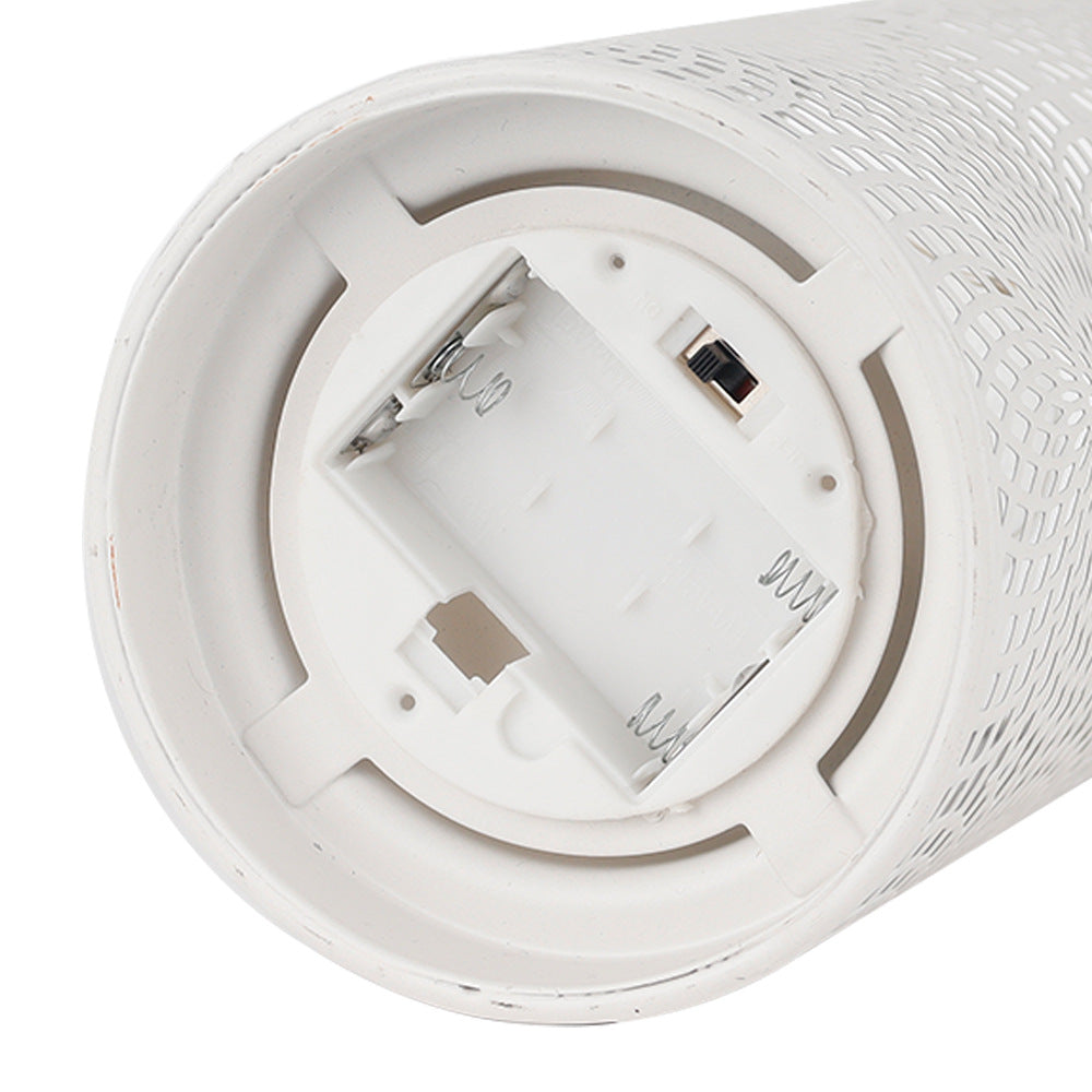 Boho White Metal Lamp 2 Pcs