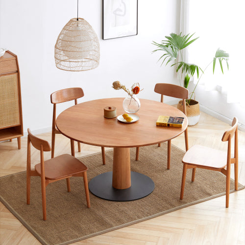 Boho Wooden Dining Chairs brown
