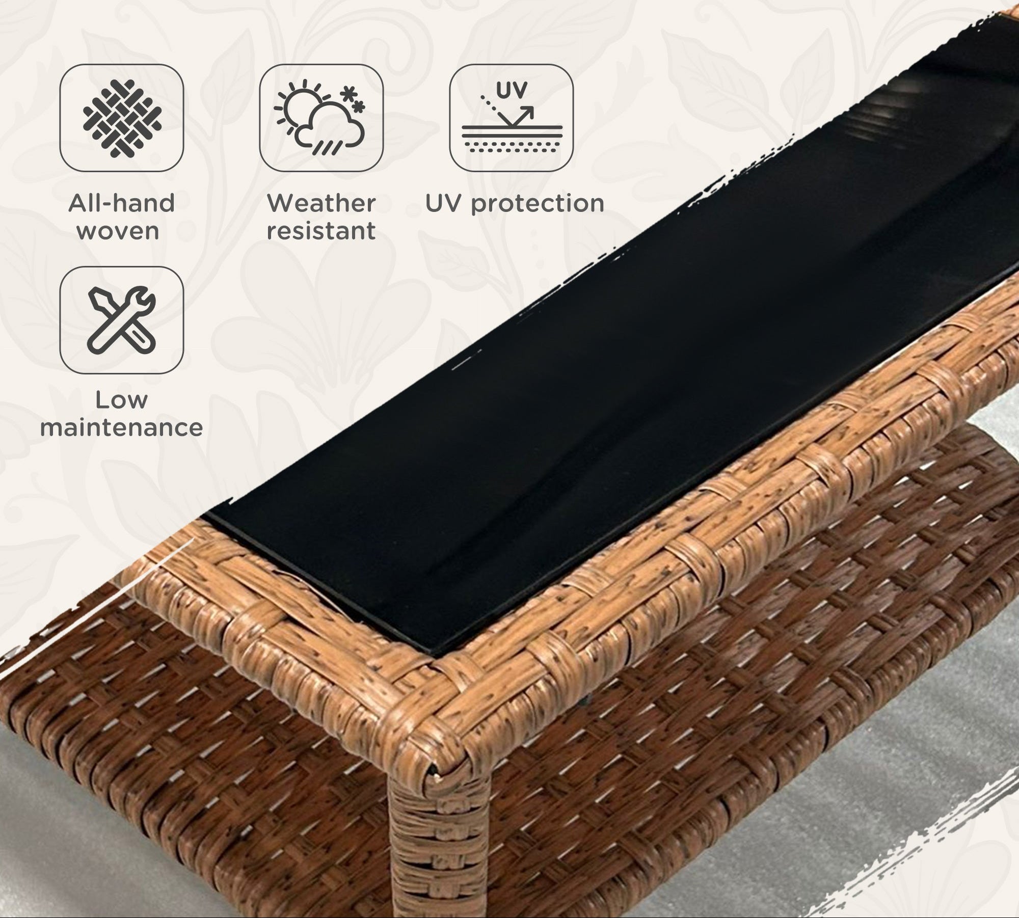 Boho Woven Outdoor Side Tables